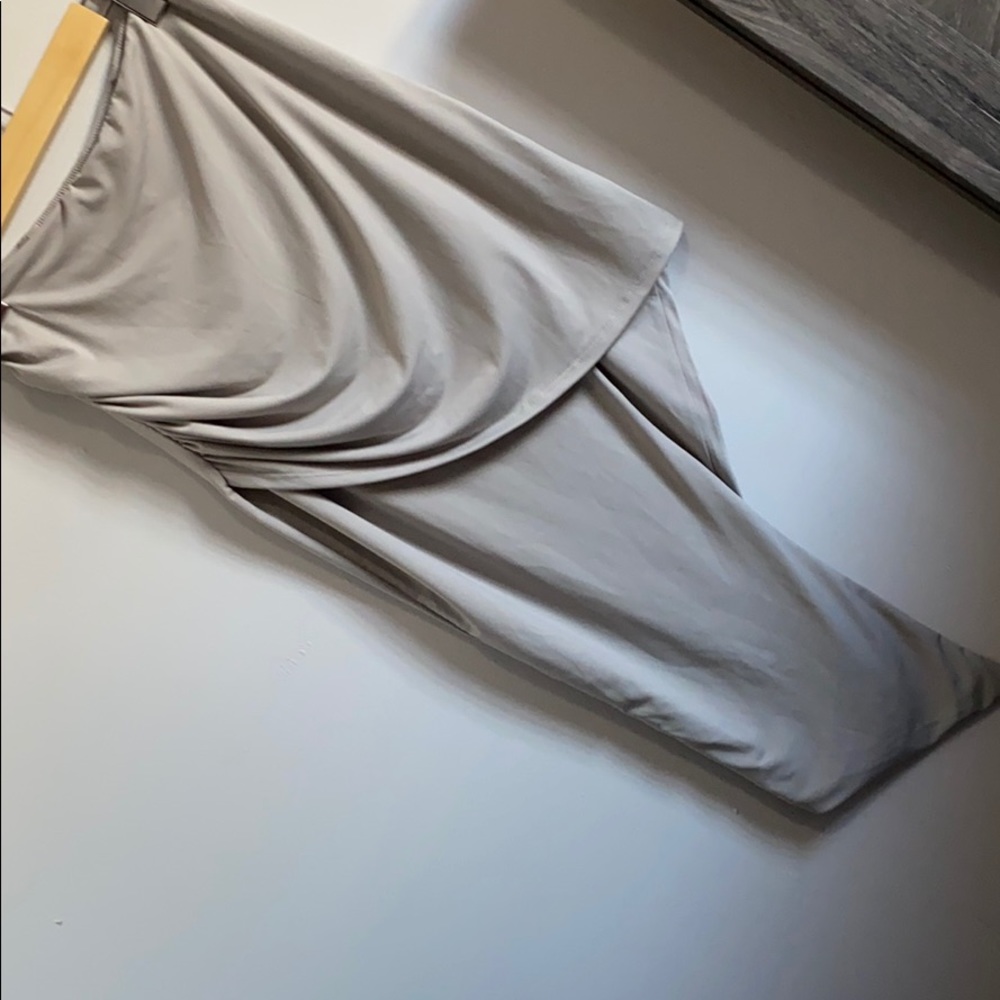 Asymmetrical grey skirt